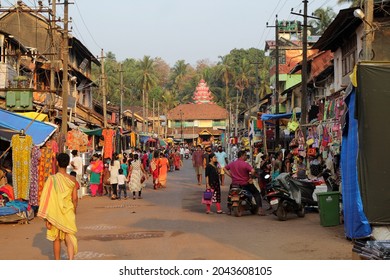 Gokarna, Karnataka, India - March 12 2021: Shiva Ratri Festival During Corona Times