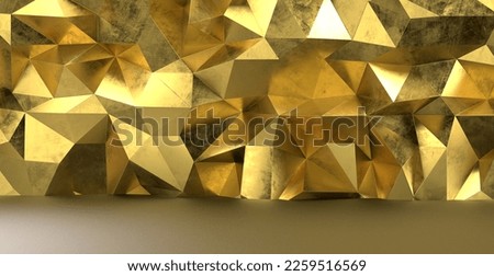gold Abstract mosaic background, gold polygon background, abstra