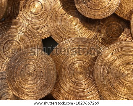 Gold artificial bamboo pattern background