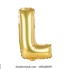 Gold Balloon Font Part Of Full Set Upper Case Letters, L