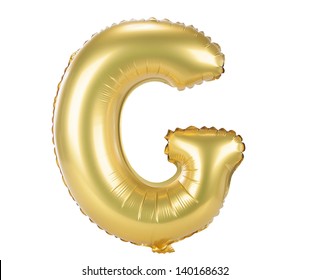 Gold Balloon Font Part Of Full Set Upper Case Letters, G