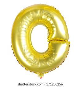 Gold Balloon Font Part Of Full Set Upper Case Letters O