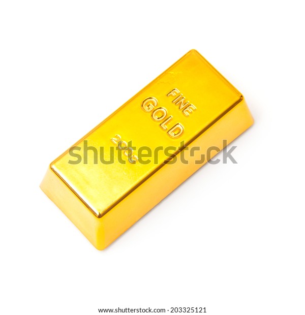 Gold Bar Ingot Isolated On White Stock Photo 203325121 | Shutterstock