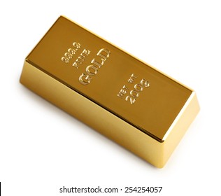 Gold Bar Isolated On White