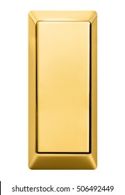 Gold Bar Isolated On White Background.