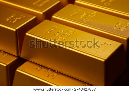 gold bar for studio background, gold and banking, gold bullion reserves, gold metallic texture. 