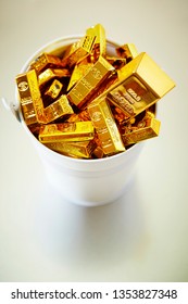 Gold Bar Toys In Bucket 