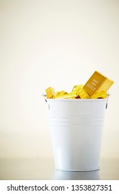 Gold Bar Toys In Bucket 