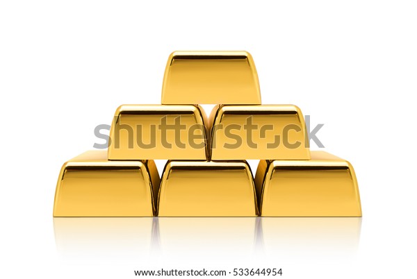 Gold Bars Isolated On White Background Stock Photo (Edit Now) 533644954