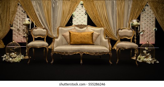 Gold Stage Decoration Images Stock Photos Vectors Shutterstock