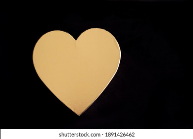 Gold Box Shape Heart On Black Stock Photo Edit Now