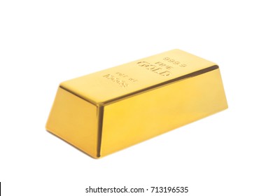 Gold bullion isolated on white background