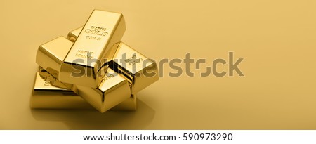 Gold bullion stack. Financial concept.