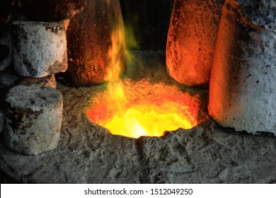 Gold Castings Golden Melting Furnance Stock Photo 1512049250 | Shutterstock