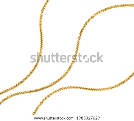 gold chain isolated on white background