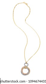 Gold Chain Necklace Isolated