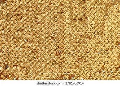 Gold Chainmail Texture. Scales. Endless Background.