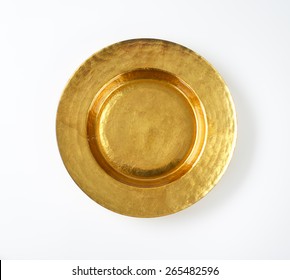 Gold Charger Plate With Wide Rim