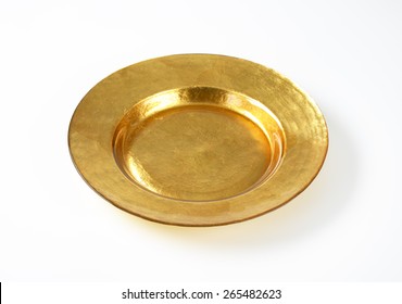 Gold Charger Plate With Wide Rim