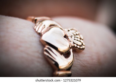 Gold Claddagh ring