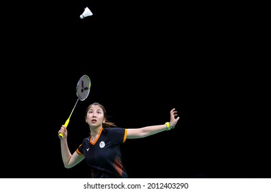 GOLD COAST, AUSTRALIA - APRIL 09, 2018: Soniia Cheah of Malaysia competes in the Badminton Mixed Team match of the Gold Coast 2018 Commonwealth Games at Carrara Sports and Leisure Centre.