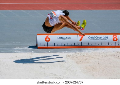 GOLD COAST, AUSTRALIA - APRIL 14: Pierce Lepage Of Canada During Athletics Of The Gold Coast 2018 Commonwealth Games At Carrara Stadium.