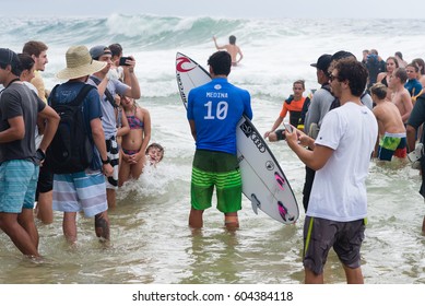 Gold Coast, Australia - March 19th, 2017 : Gabriel Medina During Quiksilver Pro Surf Semifinals.