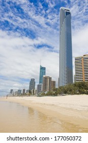 Gold Coast Beach At Surfers Paradise - Vertical Version