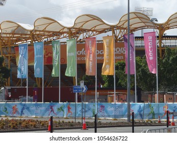 Gold Coast, QLD, Australia-03 21 2018: Outside The Main Stadium For The 2018 Commonwealth Games