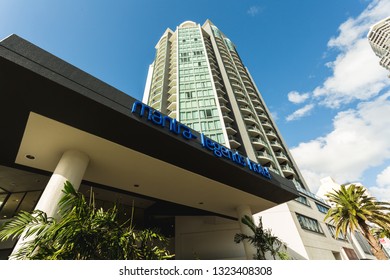 Gold Coast, QLD/Australia - 02 26 2019: Mantra Hotel Facade Gold Coast, Surfers Paradise