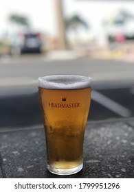 Gold Coast, Queensland / Australia 08 20 2020: A Cold Beer In A Headmaster Glass