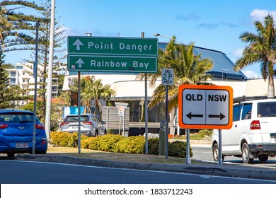 Gold Coast, Queensland  Australia 10 11 2020: Borders closed between Queensland and New South Wales in Australia