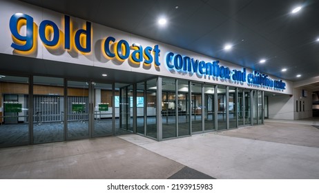 Gold Coast, Queensland, Australia - Aug 24, 2022: Gold Coast Convention And Exhibition Centre Building