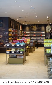 Gold Coast, Queensland/ Australia - September 24 2018: Lindt Chocolate Cafe At Harbour Town Factory Outlet Shopping Centre