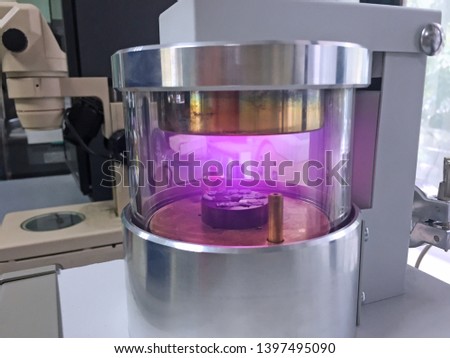 Gold coating for scanning electron microscope by sputter coater