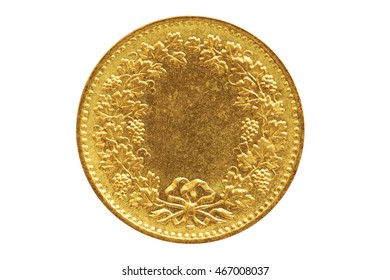gold coin isolated on white background