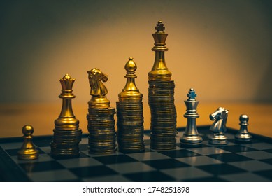 Gold Coins Stacks Is Representing Riches And Wealth Management. Coin Stack Growing And Find Out The Way To Get A Return On Investment. Finance And Money Exchange Investment As Concept.