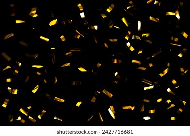 Gold Confetti On A Black Background - Powered by Shutterstock