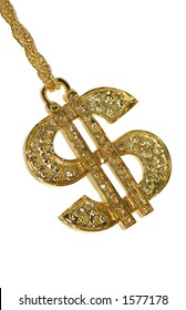 Gold Dollar Sign Necklace