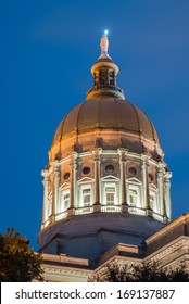 Gold Dome Of Georgia Capitol In Atlanta