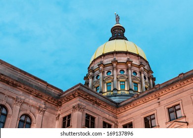 Gold Dome Of Georgia Capitol In Atlanta