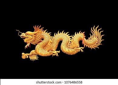 Full Body Gold Dragon Smart Pose Stock Illustration 1665084844 ...