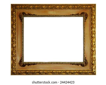 Gold Empty Picture Frame Isolated On Stock Photo 24424423 | Shutterstock