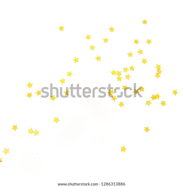 Gold Falling Stars Confetti On White Stock Photo 1286313886 | Shutterstock