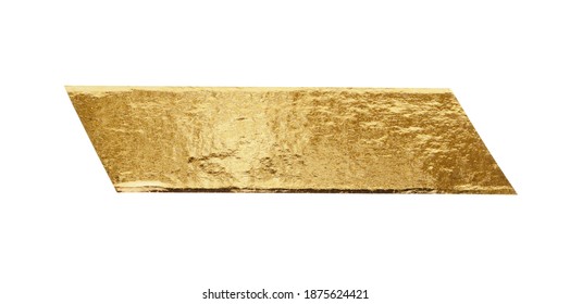 Gold Foil Adhesive Tape Isolated On White Background