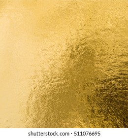 Gold Foil Leaf Shiny Wrapping Paper Texture Background For Wall Paper Decoration Element