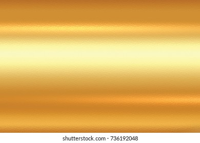 Gold foil texture background. Realistic golden vector elegant, shiny and metal gradient template for gold border, frame and ribbon design. - Shutterstock ID 736192048