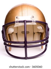 Gold Football Helmet