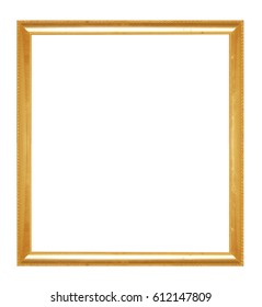 Gold frame Elegant vintage Isolated on white background. - Shutterstock ID 612147809