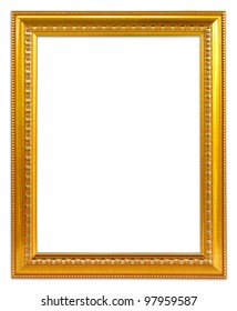 Gold Frame On White Background Stock Photo 97959587 | Shutterstock